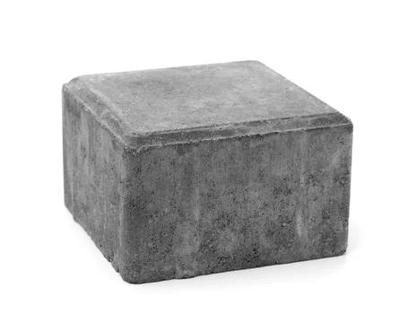 Single cement paving stone Stock Photos