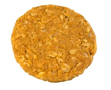 Single cereal cookie on white Stock Photos