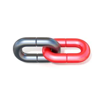 Single chain link icon 3D Single chain link icon 3D render illustration is... Stock Photos