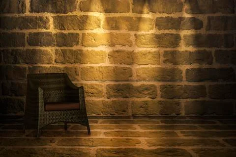 Single Charir in empty room Foto stock