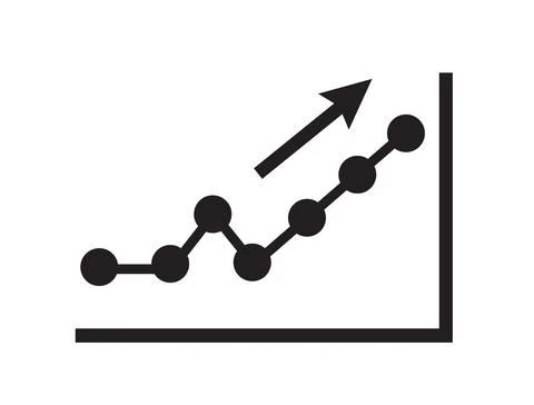 Single Chart infographic graph diagram a single icon silhouette icon 스톡 일러스트