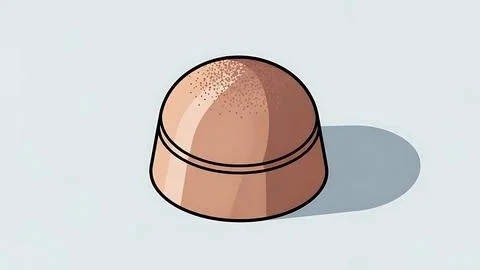 Single chocolate bonbon Stock Illustration