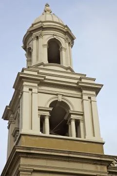 Single church steeple Stock Photos
