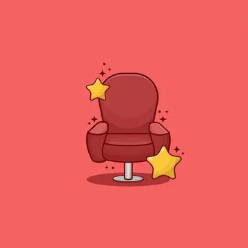 Single Cinema Seat Design Vector Stock Illustration