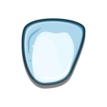 Single clean transparent water drop illustration Illustrazione stock