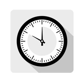 Single clock with the timer in the style of icon 스톡 일러스트