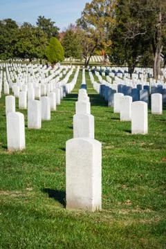 Single Closeup Gravestone Texture Surface Arlington National Cemetery Washi.. Foto stock
