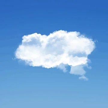 Single cloud 3D illustration Stock Illustration
