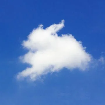 Single cloud on beautiful blue sky 写真素材