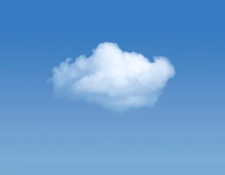 Single cloud at the blue sky with copy space Stock Photos