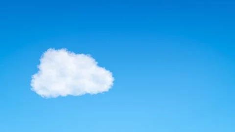 Single Cloud in the Blue Sky with Copyspace Illustrazione stock