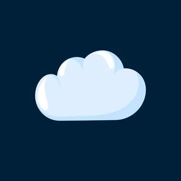 Single cloud on a dark background, representing a cloudy or overcast weather Stockillustratie