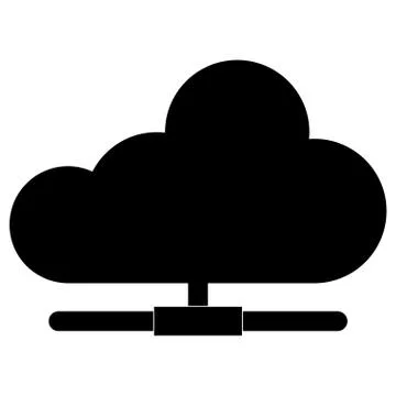 Single cloud icon Illustrazione stock