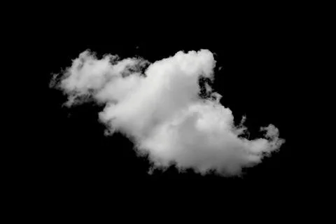 Single cloud isolated on black Stock Photos