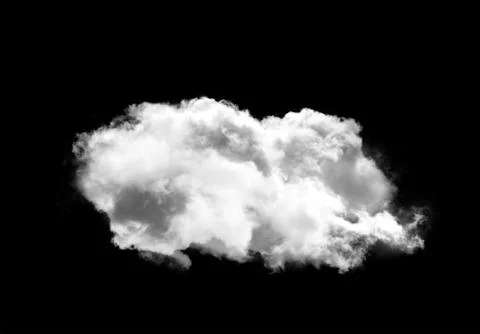 Single cloud isolated over black background Stock Illustration