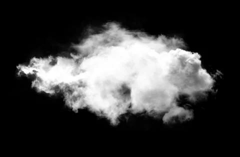 Single cloud isolated over black background イラスト素材