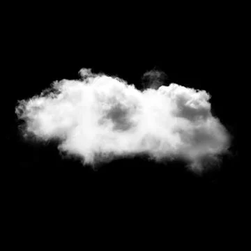 Single cloud isolated over black background 스톡 일러스트