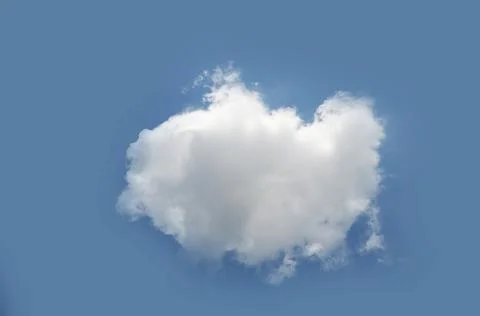 Single cloud isolated over blue sky background Stock Photos
