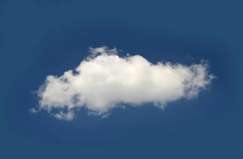 Single cloud isolated over blue sky background Stock Photos