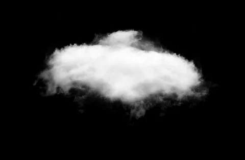 Single cloud over black background Stockillustratie