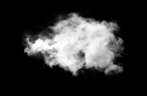 Single cloud over black background 스톡 일러스트