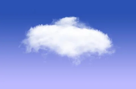 Single cloud over blue background イラスト素材