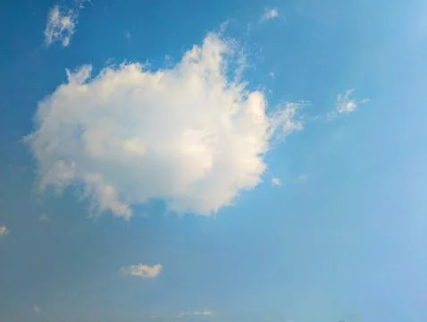 Single Cloud Serenity: A Peaceful Sky Scene Stock Photos