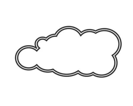 Single cloud shape icon イラスト素材