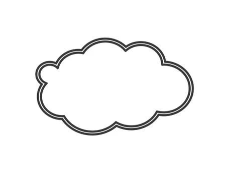 Single cloud shape icon Stock Illustration