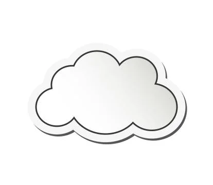 Single cloud shape icon Stock Illustration