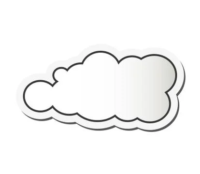 Single cloud shape icon Stock Illustration