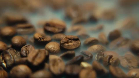 Single Coffee Bean Roasting Close Up Macro Smokey Cinematic 4k Stock Footage 317471947