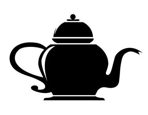 Single coffee pot isolated elements belonging to the restaurant Stock Illustration