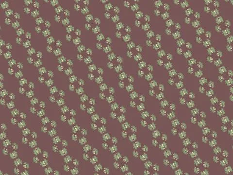 Single-color tree-form pattern single-line repeat pattern in deep bean, roasted Stock Illustration