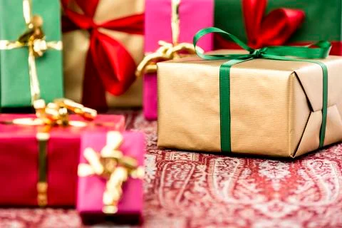 Single-colored presents for many occasions Stock Photos