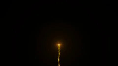 Single colorful firework on dark background Video stock 81475318