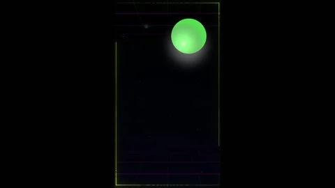 Single Colorful Rubber Ball Bouncing on Vertical Screen - Seamless Loop Stock Footage 336051263