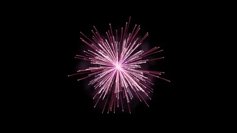 Single Colorfull Firework in a Clear Dark Background Stock-Footage 120541217
