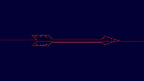 Single continuous line art arrow. Growing profit graph economy finance concept Stock Illustration