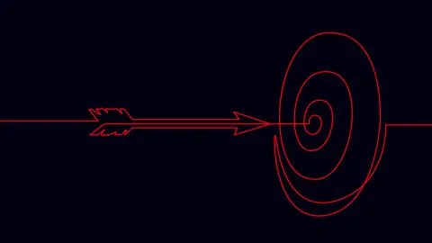 Single continuous line art arrow. Growing profit graph economy finance concept Stock Illustration