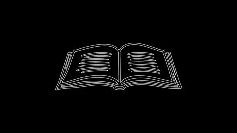 Single continuous line art education book. Learning apps master degree academy Stock Illustration