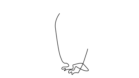 Single continuous line drawing of adorable penguin for company business logo ide Stock Footage 143461852