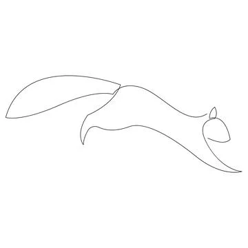 Single continuous line drawing of luxury squirrel for corporation logo identity Stock Illustration