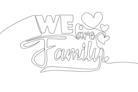 Single continuous line drawing of motivational and inspirational lettering Illustrazione stock