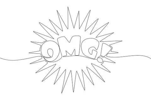 Single continuous line drawing of motivational and inspirational lettering Illustrazione stock