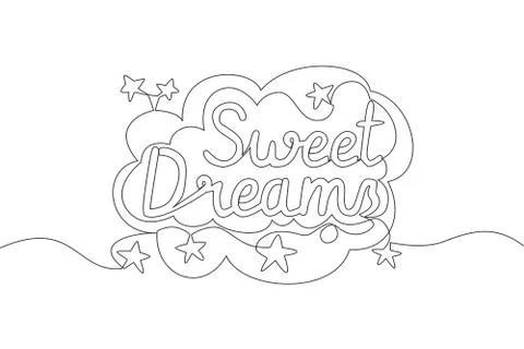Single continuous line drawing of motivational and inspirational lettering Illustrazione stock