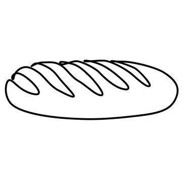Single continuous line drawing of stylized sweet fresh bake bakery pastry Stock Illustration