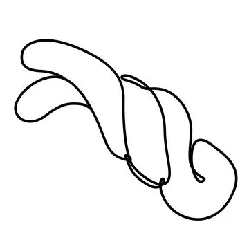 Single continuous line drawing of stylized sweet fresh bake bakery pastry Stock Illustration