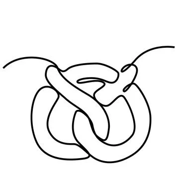 Single continuous line drawing of stylized sweet fresh bake bakery pastry Stock Illustration