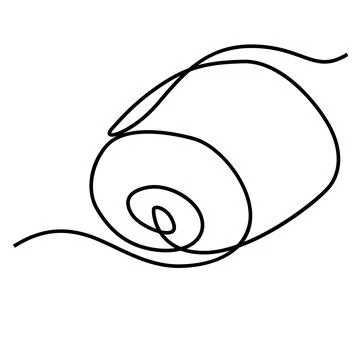 Single continuous line drawing of stylized sweet fresh bake bakery pastry Stock Illustration